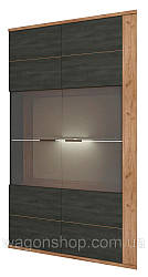 Пенал Сокме 2Д Адель 90смх190.5смх58.8 см Дуб крафт тютюно/Серверне дерево темне