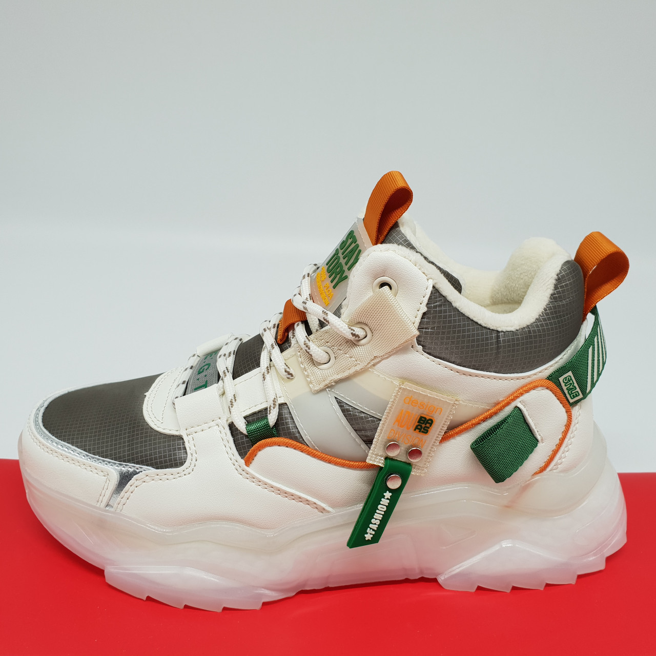 Кроссовки Ботинки Термо Женские Белые Baas на Высокой Подошве.Кроссовки ...