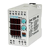 Реле  контроля ограничения тока нагрузки 3-х фазное с таймером диапазон 8-20A, фото 1