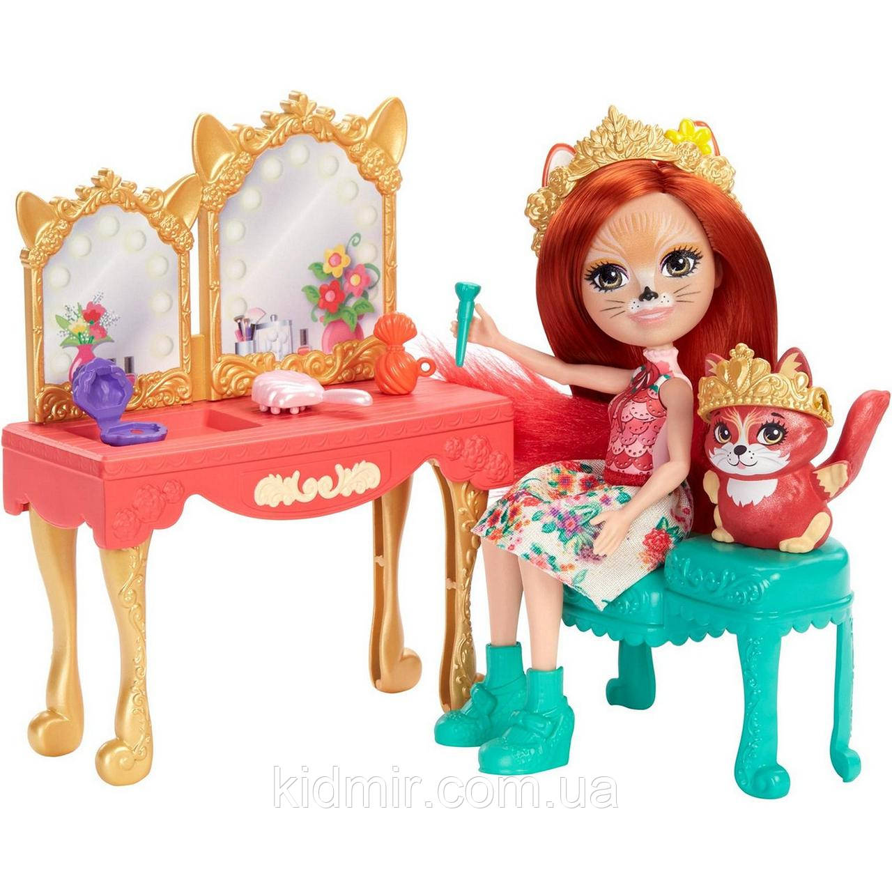 Набір Enchantimals Туалетний столик і лялька Фабрина Лис з вихованцем GYJ05