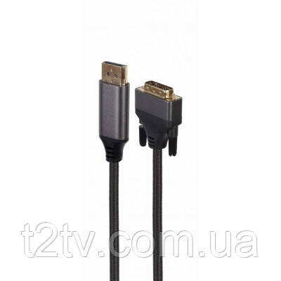 Кабель мультимедійний DisplayPort to DVI 1.8m 24 +1, 4K 30Hz Cablexpert (CC-DPM-DVIM-4K-6)