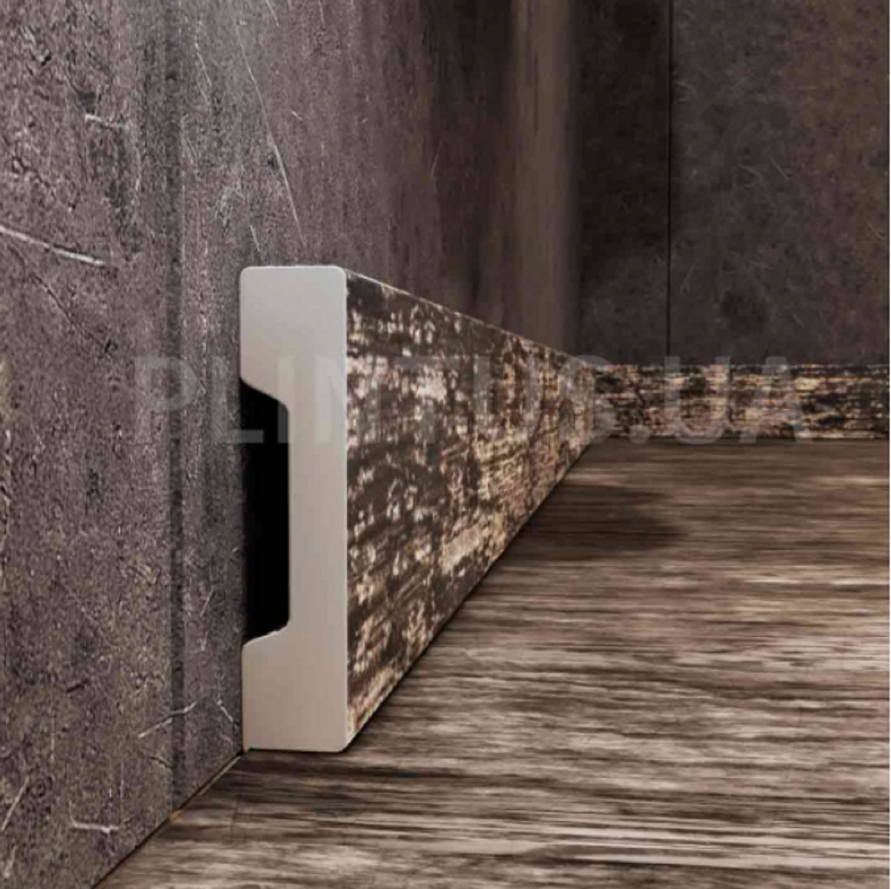 Плінтус  дюрополімер CEZAR LPC-23-L168 (68,4Х15,3Х2440мм) Рустикальное дерево