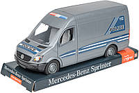 Автомобиль Mercedes-Benz Sprinter, полицейский, на планш. 12*28*10см, TM Wader