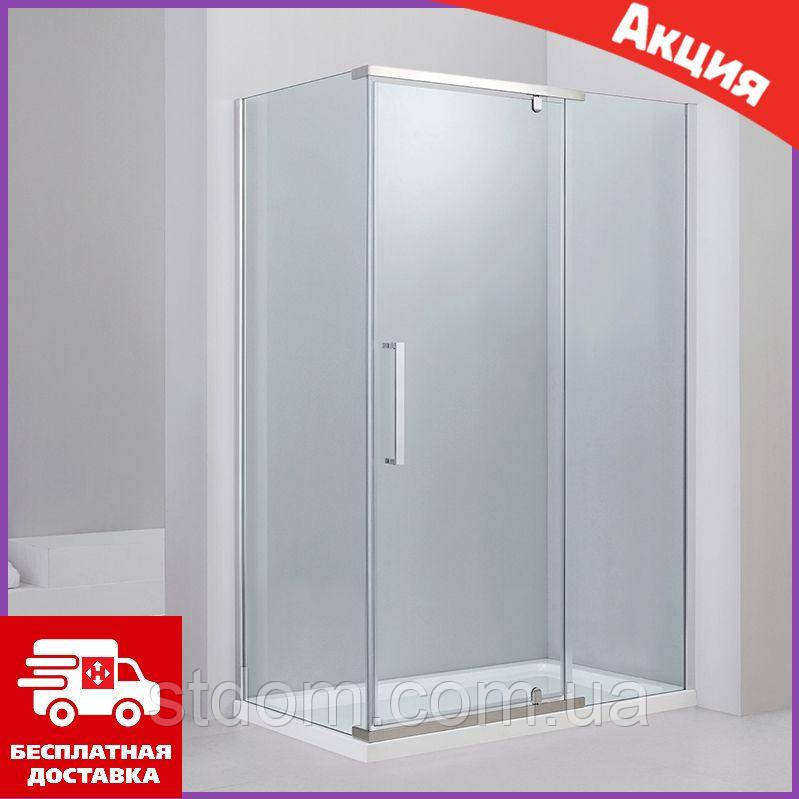 Душова кабіна прямокутна Dusel А-1106 120х80х190 двері орні скло прозоре без піддону