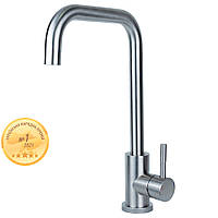 Змішувач AQUATICA KT Ø35 для кухні Г-гусак на гайці SS KT-4B270P (9722111)