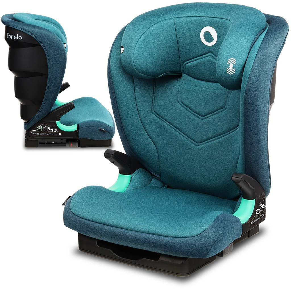 Автокрісло Lionelo Neal (15-36 кг) Зелений Бірюзовий, i-Size, установка ISOFIX, 14-ступеневий підголівник, фото 1
