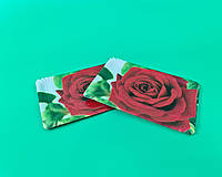 Тарелки праздничные бумажные 15* 22см"№12" Красная роза 10шт (1 пачка)