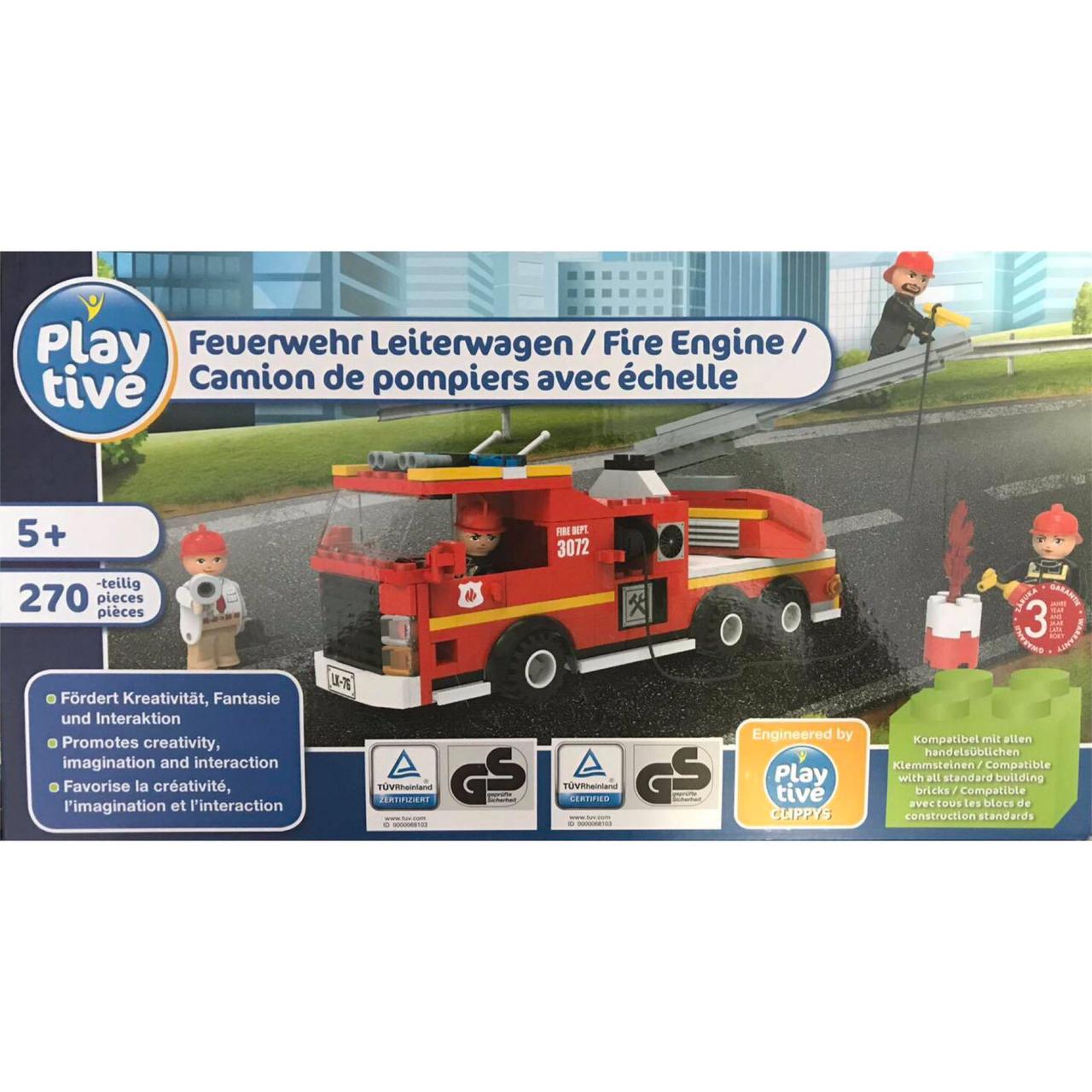 Конструктор Пожежна машина PlayTive Fire truck 270 ел Німеччина, фото 1