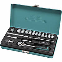 Набір торцевих головок з тріскачкою, 1/4, 18 предметів Stels 13573