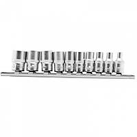 Набір торцевих головок, 1/4, дванадцятигранні, CrV, 10 шт, 4-13 мм Stels 13606