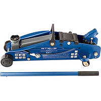 Домкрат гідравлічний підкатний з фіксатором, 2,5 т SAFETY PIN, 140-385 мм, в кейсі, Stels 51132