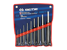 Выколотки в наборе 9 ед. В чехле (выколотки, зубила, керны, бородки) KINGTONY 1009PR01