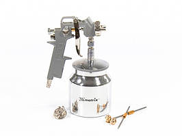 Пневматичний Фарборозпилювач з нижнім бачком V = 0.75 л, D сопла 1.2, 1.5 та 1.8 мм, MTX 573179