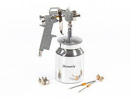 Пневматичний Фарборозпилювач з нижнім бачком V = 1.0 л, D сопла 1.2, 1.5 та 1.8 мм, MTX 573169