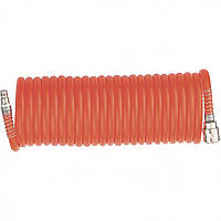 Шланг спіральний повітряний з швидкоз'ємними з'єднання єднувачами, 15 м, MTX 570069