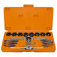 Набір мітчиків і плашок М3 - М12, плашко-, мітчико-тримач, 20 предметів, в пластиковому боксі, SPARTA 773105