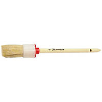 Кисть круглая № 8 (35 мм), натуральная щетина, деревянная ручка MTX 820789