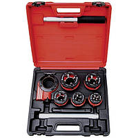 Набір клуп 1/4"-1/2"-3/4"-1" -1.25" + плашкотримач з трещіткою, 8 предметів, MTX 773329