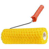 Валик "СТРУКТУРНИЙ" поролоновий з ручкою, "горошок", 230 мм, D - 80 мм, D ручки - 5,5 мм MTX 802229