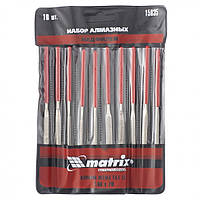 Набір надфілів алмазних 140х70х3, 10 шт, MTX MASTER 158359