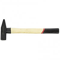Молоток слюсарний 600 г, квадратний бойок, дерев'яна яна ручка, MTX 102339
