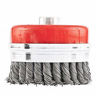 Щітка "чашка" для КШМ Heavy Duty 100 мм, М14, кручений металевий дріт, MTX 746729