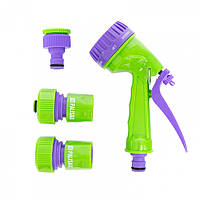 Набір для підключення шланга 3/4" (пістолет 7-ти режимний, адаптер, 2 з'єднання єднувача), PALISAD 651788