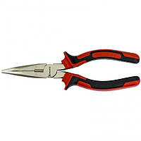 Довгогубці NICKEL, 180 мм, вигнуті нікельовані, двокомпонентні рукоятки, MTX 174229