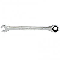 Ключ комбінований з трещіткою, 10 мм, CrV, дзеркальний хром, MTX PROFESSIONAL 148039