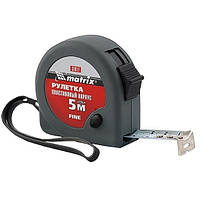 Рулетка Fine 5 м х 19 мм, пластиковий корпус, MTX 310179
