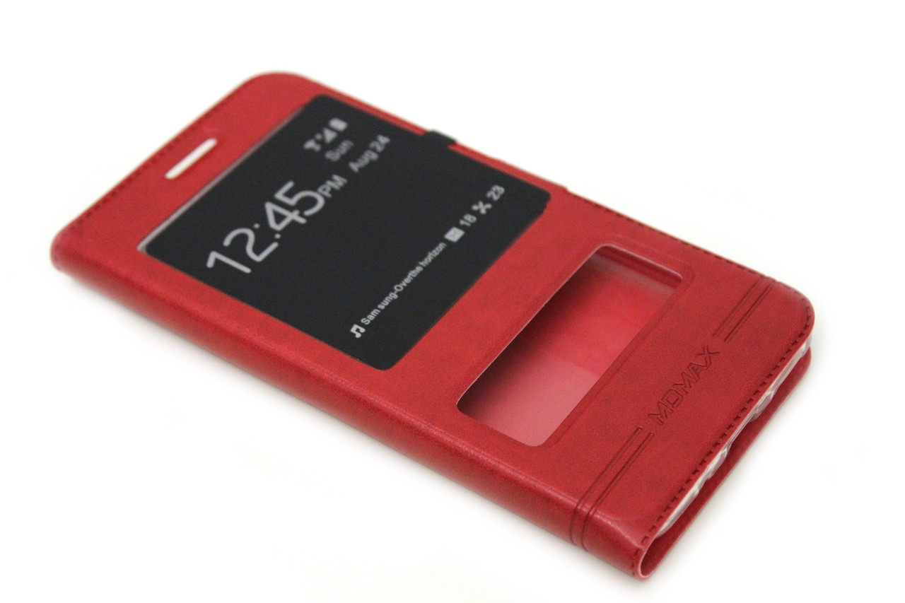 Шкіряний чохол-книжка для Meizu M2 Note червоний