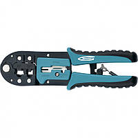 Кліщі для обтиску телефоних та комп'ютерній комп'ютерних клем RJ-45.6 P. 8P і RJ-11/12.6 P, 8P, GROSS 17719