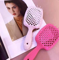 Расческа для волос Super Hair массажная расческа щётка для укладки сухих и мокрых волос феном