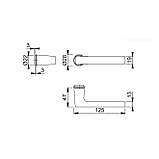Ручка DALLAS латунь хромова матова, фото 2