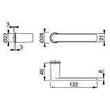 Ручка LOS ANGELES латунь хромова матова, фото 2