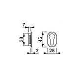 Накладка-розетка HOPPE РС  латунь чорна матова, фото 2