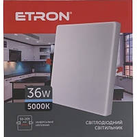 Светильник светодиодный ETRON Decor Power 36W 5000К квадрат USD (1-EDP-668), Белый, Белый