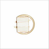 Краб напівкільце з молочними лаковими вставками, фото 2