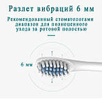 Електрична зубна щітка звукова для дорослих акумуляторна водостійка Wi X-3. White, фото 8