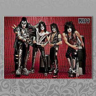 Плакат А4 Рок Kiss 017
