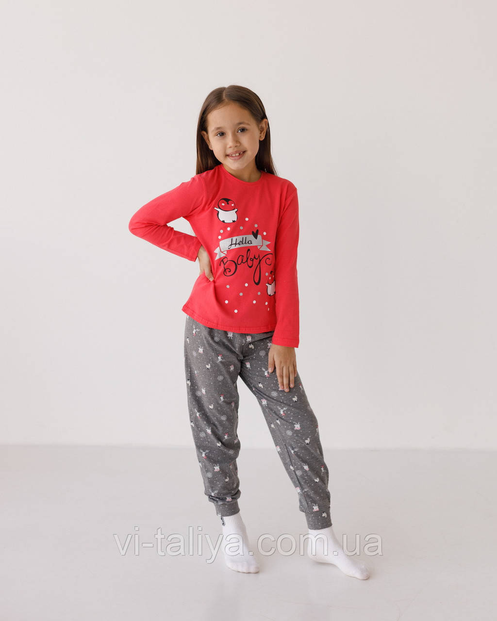 Пижама  для девочек Пингвин Nicoletta 85355, фото 1