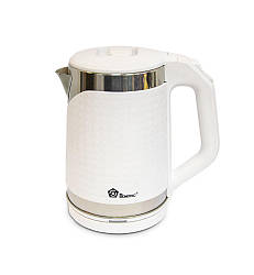 Електрочайник Domotec MS-5027 білий, чайник електричний на 2.2 л <unk> чайник електричний (ST)