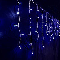 Гирлянда светодиодная бахрома Novogod'ko, 83 LED, синяя, 3*0,6 м, мерцание