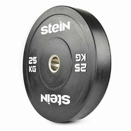 Бамперний диск для кросфіту млинець для штанги гумовий Stein 25 кг, фото 3