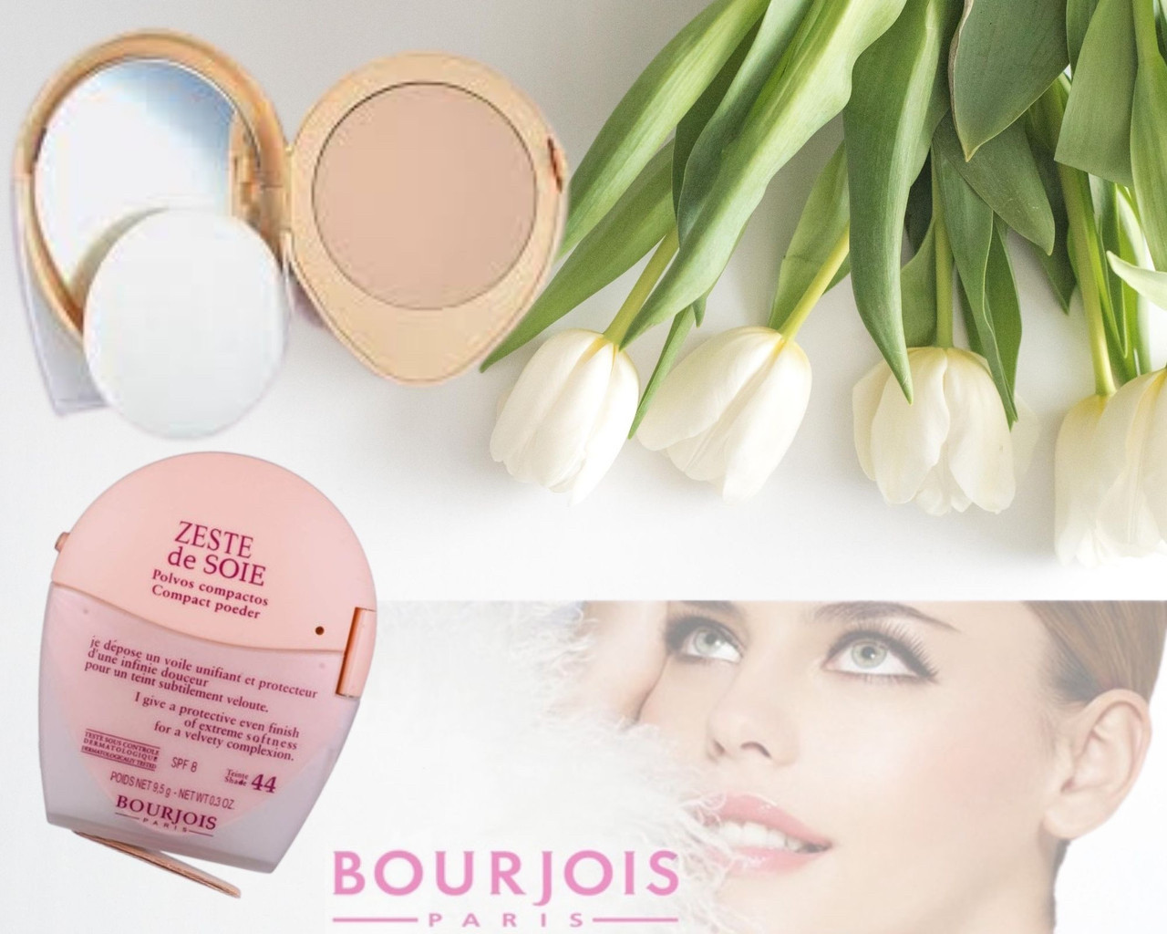 Компактна вирівнювальна пудра для обличчя Bourjois Zeste de Soie, Буржуа Зест де сю (без коробки)