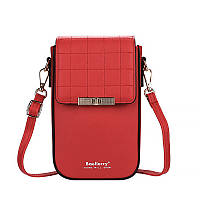 Женский кошелек-сумка Baellerry N8612 Red стильный аксессуар Байлери на одно плечо (SKU_7443-26968)