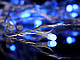 Гірлянда Водоспад прозорий провід біла матова лампа кругла 3,0мХ1,5м 320LED (синій) IT-RAINS-320-B-2 40шт, фото 4