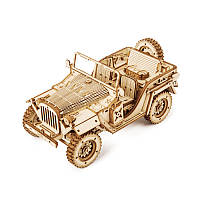 3D конструктор Robotime MC701 Military jeep Военный джип деревянный механический (SKU_7715-28600)