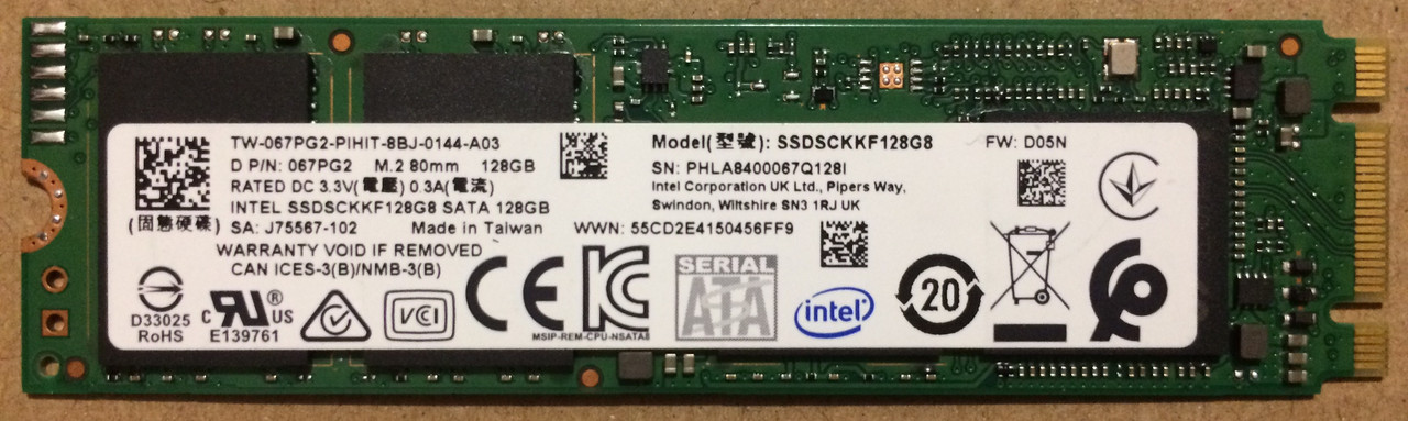 Intel 128GB M.2 SSD SSDSCKKF128GB 1280 ССД накопичувач