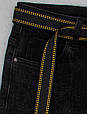 Джинси жіночі утеплені класичні завужені LDM чорний графіт 33 розмір, фото 5